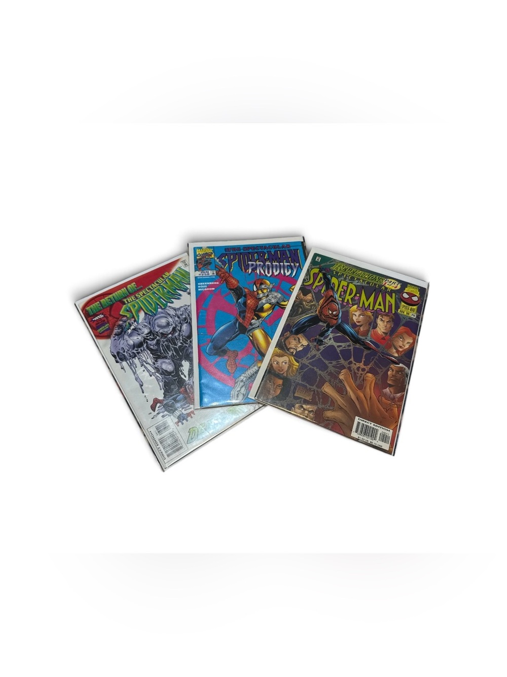 Vintage 1990s Lot of 3 The Spectacular Spider-Man Marvel Comics #230 #240 #258